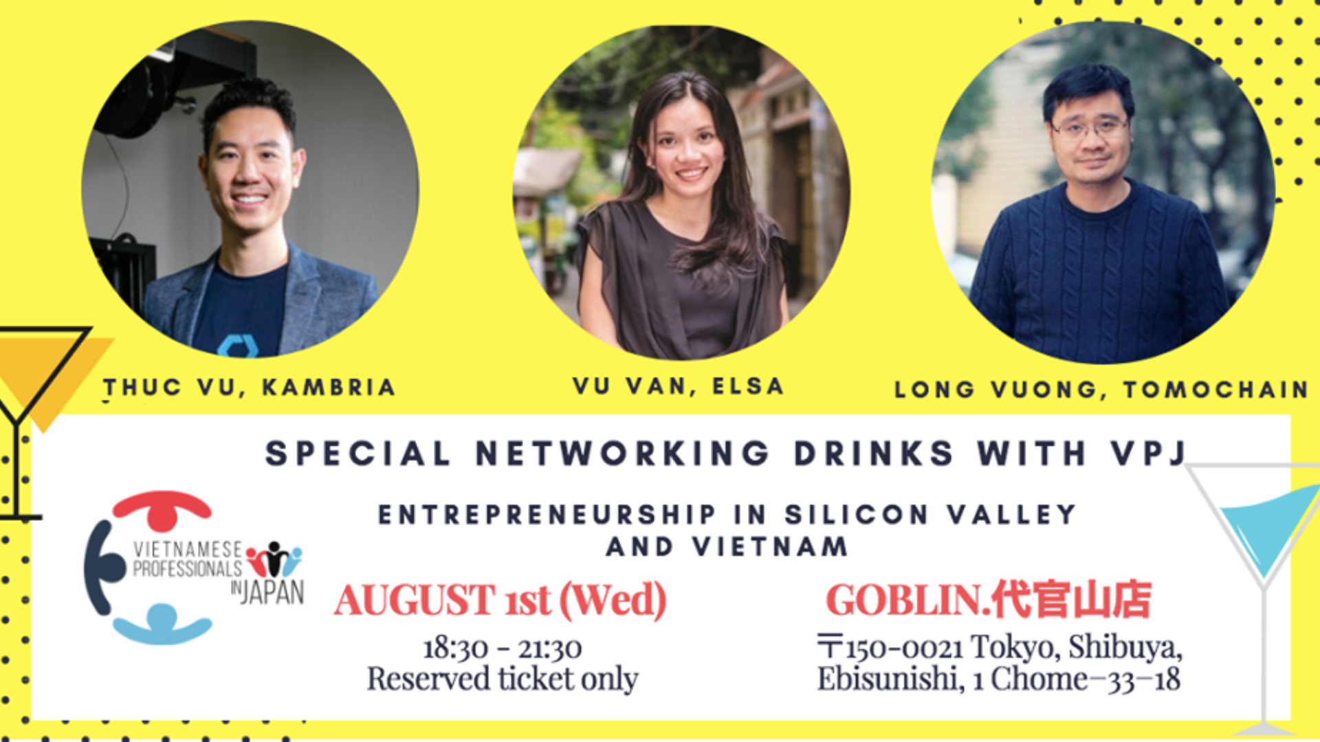 Tháng 8- Chương trình đặc biệt: Special Networking Drinks – Thuc Vu from Silicon Valley
